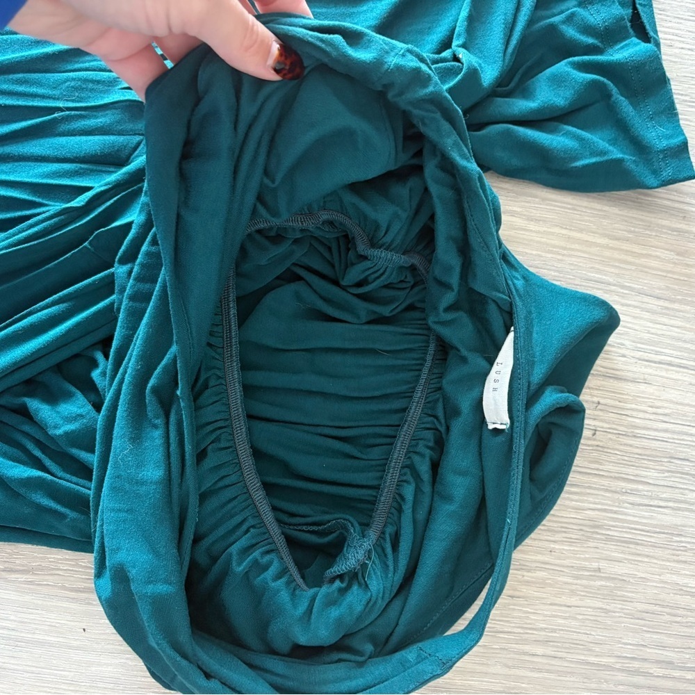 Lush Teal Racerback Maxi Dress From Nordstrom - Women's size M - Picture 7 of 8